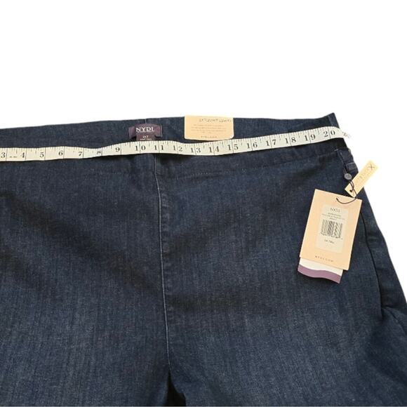 NYDJ Pull on Slim Bootcut Jeans Medium Wash Plus Size 2XL Tall 20 22 New 21 x 34 - Picture 8 of 16